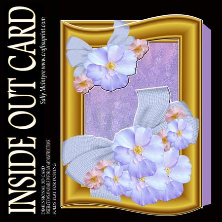 Inside Out Card Lilac and Roses and Bows