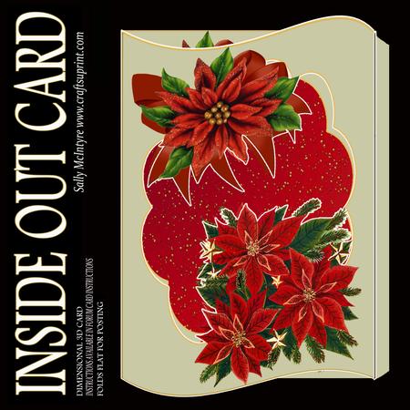 Inside Out Card Poinsettias