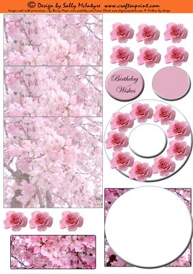 Easel All Pink Dimensional Pink Roses