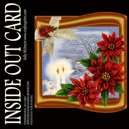 Inside Out Card Square Poinsettia Season