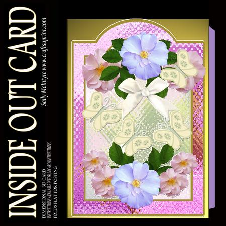 Inside Out Card Lilac and Roses and Bows
