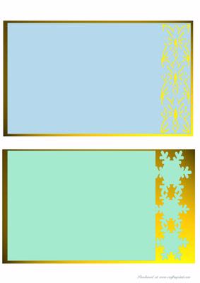 Blue Cards Embellishing with Your Favourite Pyramid Or3d