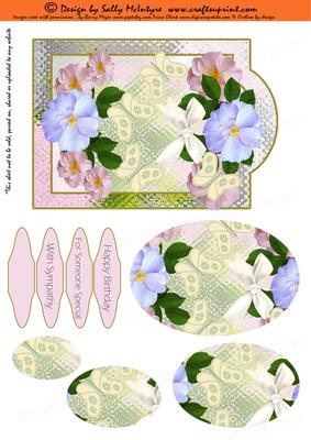 Oval Pyramid Soft Pink Flowers and Bows