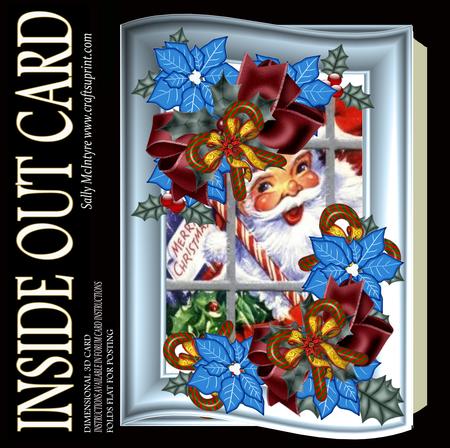 Inside Out Card Santa in the Blue