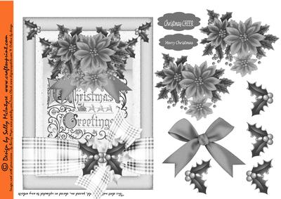 Christmas Greetings Black and White