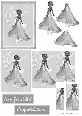 Ballerina Princess for a Special Girl B/w