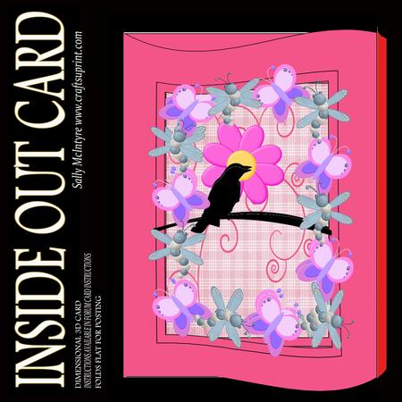 Inside Out Card Birds and Butterflies