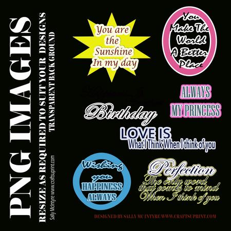 Friendship & Love Greetings Png on Transparent Back Grounds