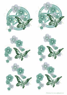 Floral Beauty Green