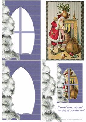 Through My Window Vintage Santa