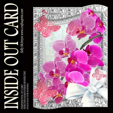 Inside Out Card Orchids, Butterflies and Bows