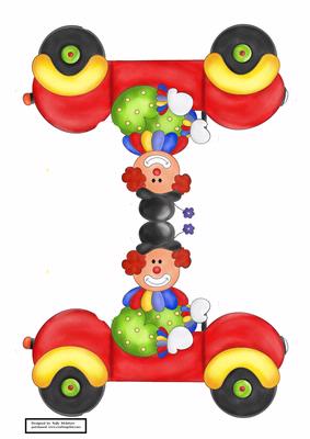 Clown in Car Shaped Car