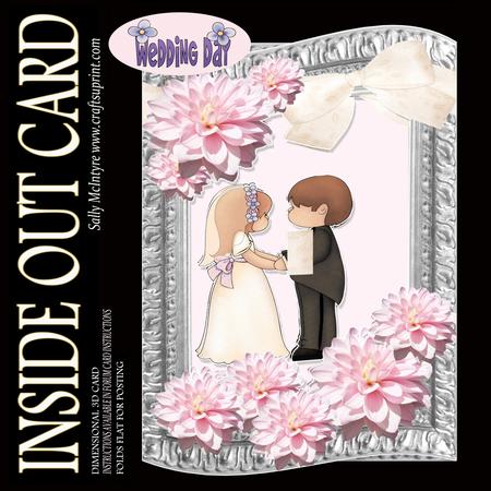 Inside Out Card Wedding Day Dahlias