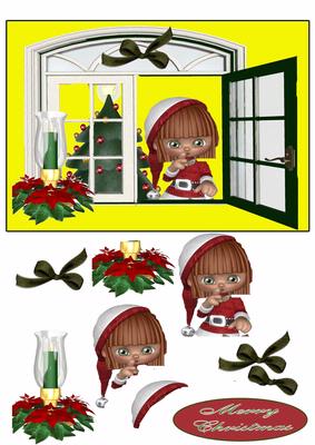 Looking Through My Window at Christmas in Yellow