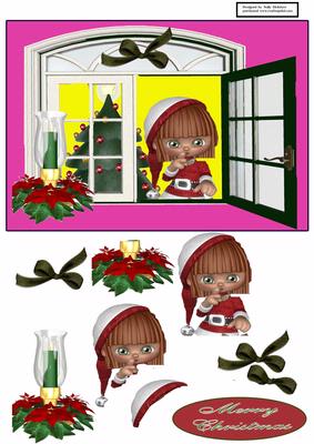 Looking Through My Window at Christmas in Pink