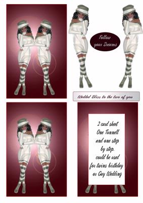 Gay Female Wedding or Twin Girl Birthday