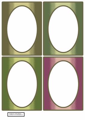 Oval Card Fronts Just Cut Them Out for Your Favourite Embellishment