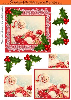 Santa 2 Card Sheet