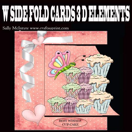 W Fold Cupcakes and Butterflies