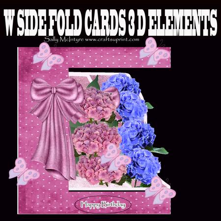 W Fold Hydranger Bows and Lace