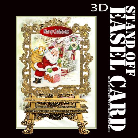 Stand Out Easel Card Santas Coming