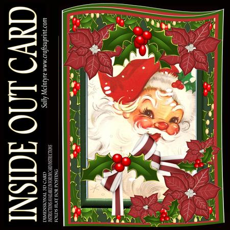 Inside Out Card Santa Smiling Face