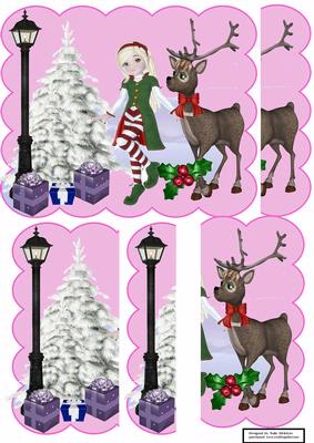 Xmas Time is a Time of Wonder Side Stacker in Pink