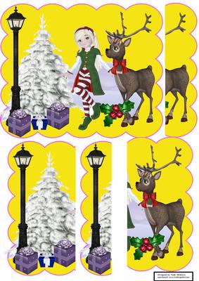 Xmas Time is a Time of Wonder Side Stacker in Yellow