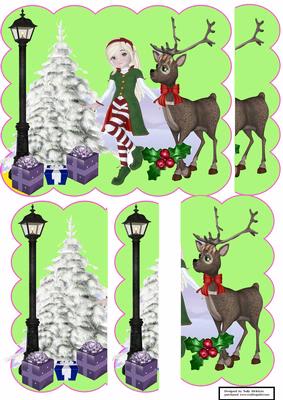 Xmas Time is a Time of Wonder Side Stacker in Lime