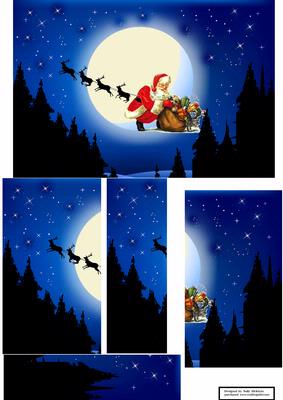 Santa and the Boys in the Night Sky