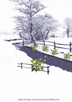 In the Snow Vintage Scene Print the Size to Suit Your Project .jpg
