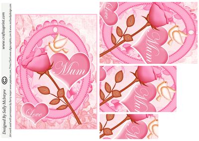 Mum Love Hot Pink Pyramid