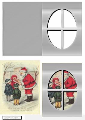 Christmas Silver Window Card We Have Been Very Very Good