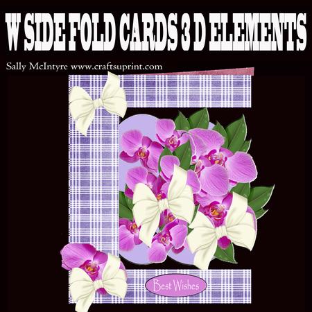 W Fold Thai Orchids and Bows