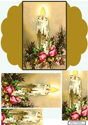 Winged Pyramid Candle in Gold