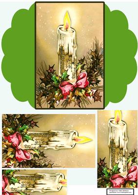 Winged Pyramid Candle in Green