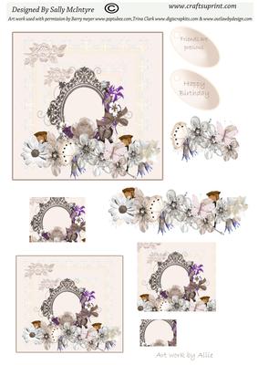 Cream and Pink Beauty,multi Use Card for Most Occasions