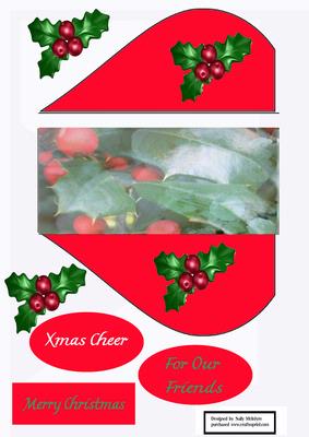 Teardrop for Xmas with Holly