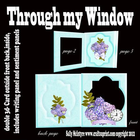 Through My Window Double 3D Hydranger Easy Card