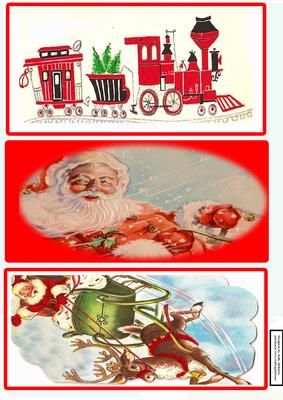 3 Christmas Dl Size Toppers