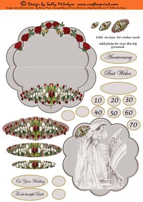 Rocker or Topper Vintage Wedding or Anniversary