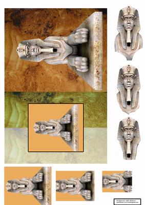 Egyptian Fold Back with Pyramid and 3D