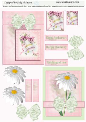 Pretty in Pink and Green Wedding Anniversary ,birthday