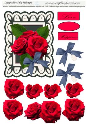 Red Roses Love and Happiness