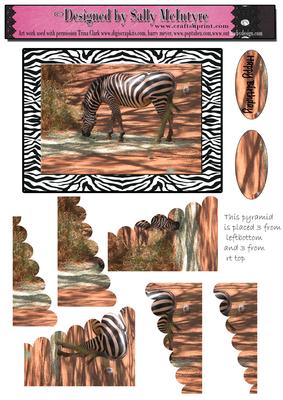 Out of Africa Zebra Double Top and Bottom Pyramid