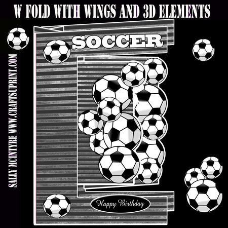 W Fold Soccer Easy Card