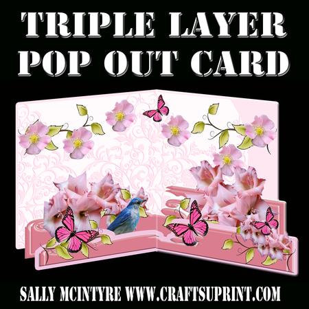 Triple Layer Pop Out Card, Easy with Instructions