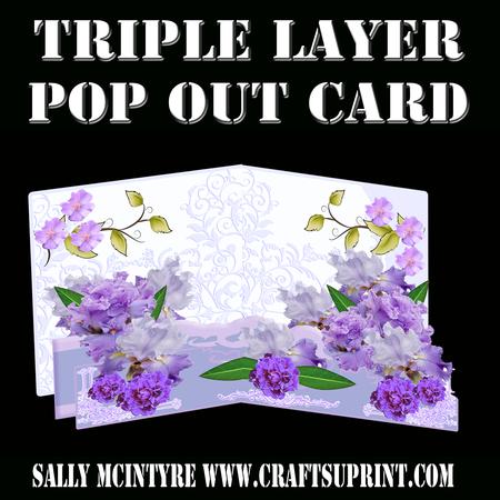 Lilac Fancy Triple Layer Popout Card