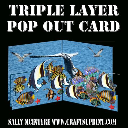 Whale of a Time Triple Layer Popout Card