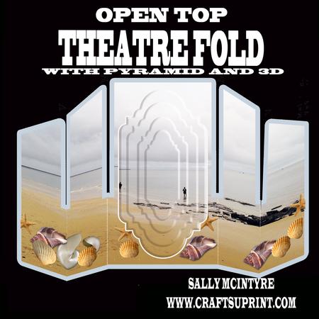 Open Top Theatre Fold with Pyramid and Decoupage